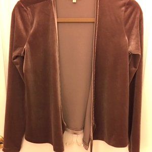 Madewell Ladies Top Velveteen Feel Color-Chocolate Brown Length  21" Size-XS